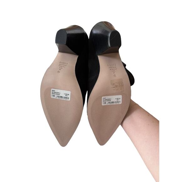 NIB Schutz Women's Black Mackie Nubuck Leather Bootie Size 7.5 B - Picture 9 of 10